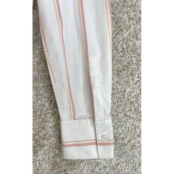 lafayette 148 New York Shirt Women's XS Button Striped Long Sleeve Poplin Blouse - Picture 5 of 7